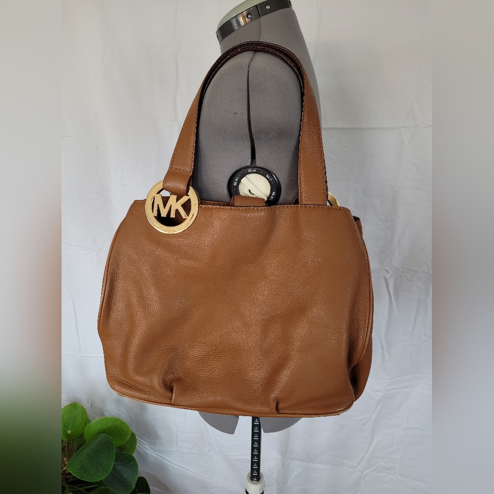 Michael Kors caramel colour leather shoulder bag